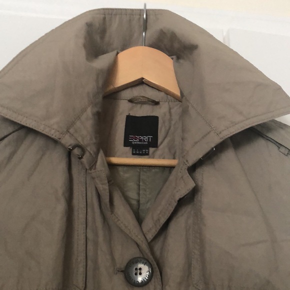 Esprit collection, Us8, crash-look Trenchcoat& belt& shoulder straps, well made - Picture 2 of 10